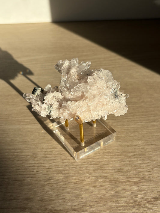 Pink Colombian Quartz + Chlorite 017