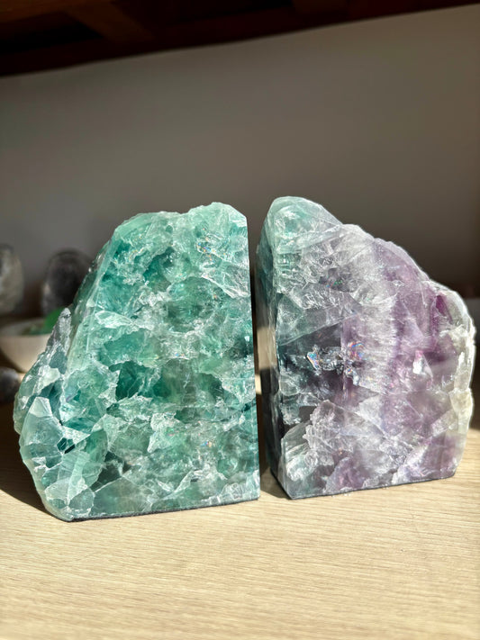 Fluorite Bookends