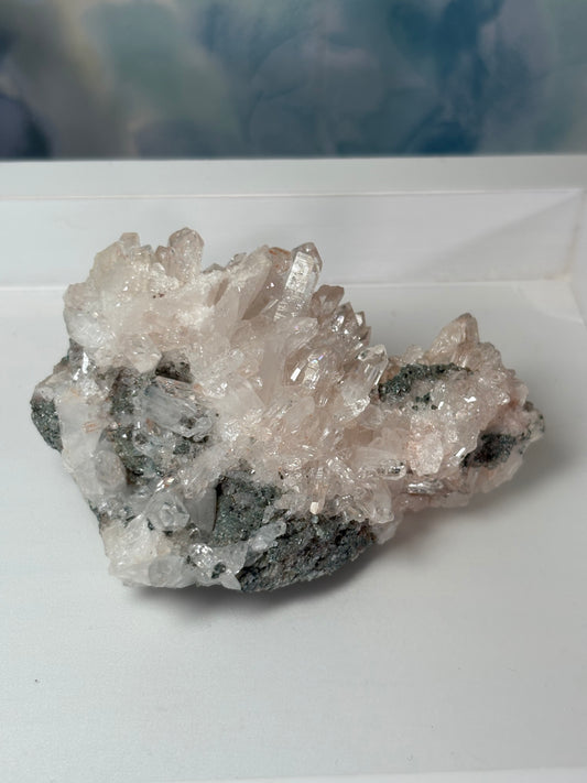 Pink Colombian Quartz + Chlorite 016