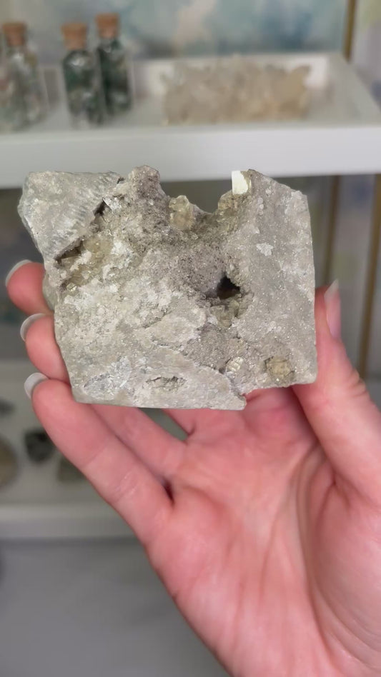 Yellow Fluorite on Matrix